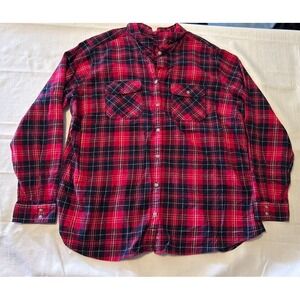 Women's Eddie Bauer‎ Button-up Shirt Sz 2XL Pink Blue